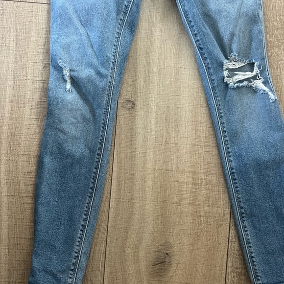 Hudson Nordstrom Women's Nico Skinny Blue Distressed Fraying Holes Jeans 25 S - Picture 2 of 6